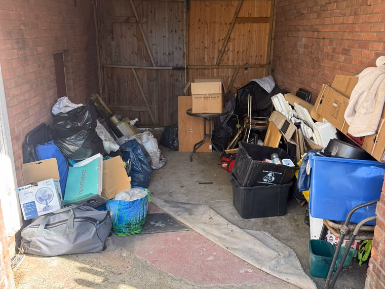Before: full garage clearance