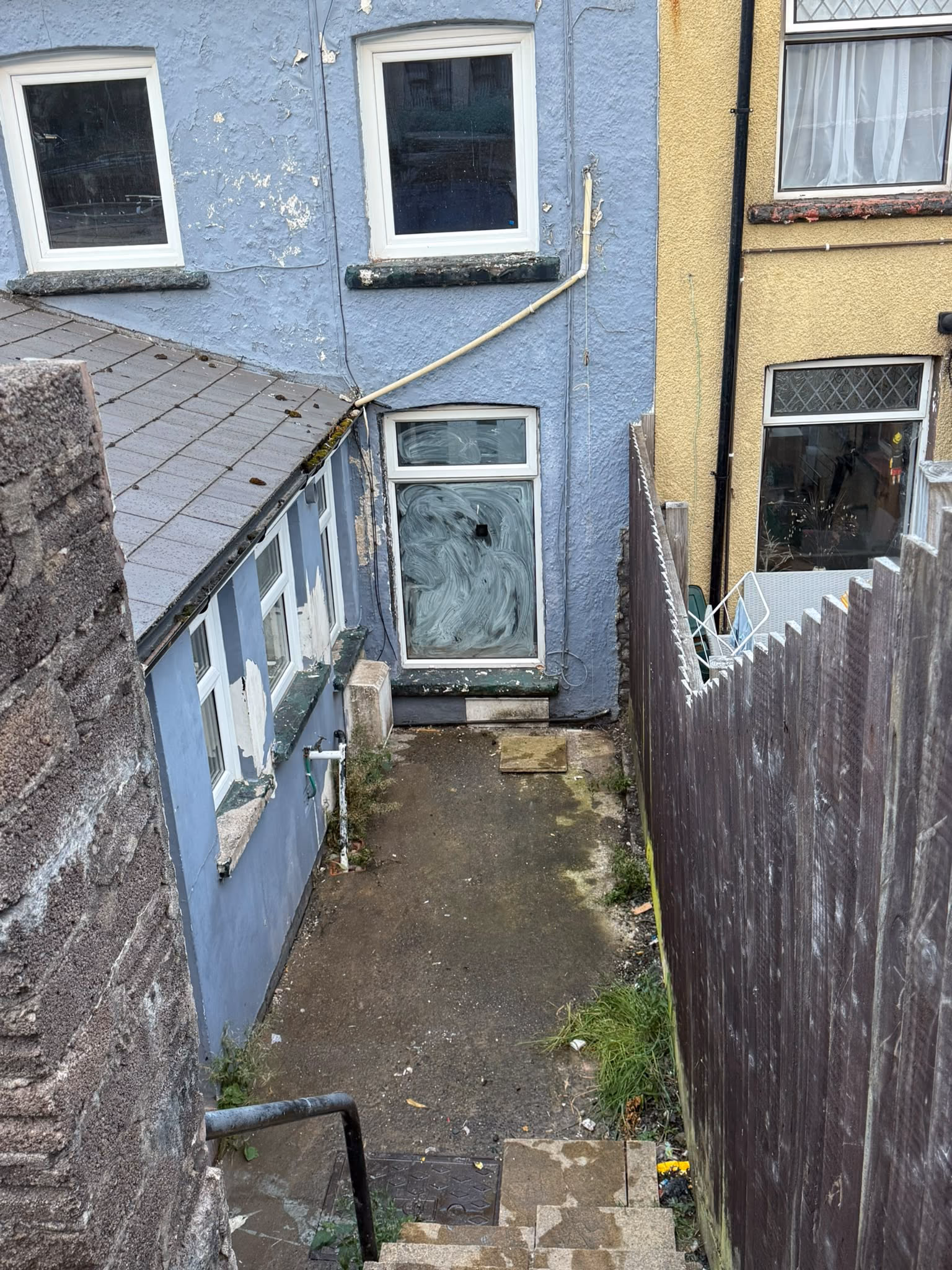 After: rear yard cleared at a terraced house